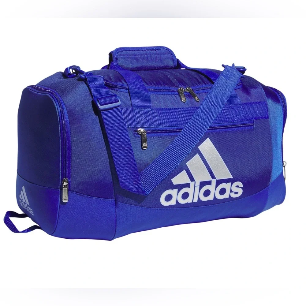 NEW Adidas Blue Duffel Bag for Gym Sports Travel School - Small